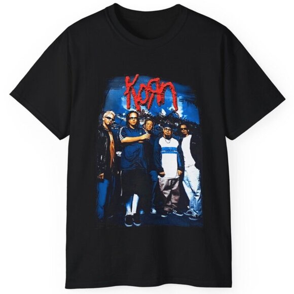 Korn Rock Band T-Shirt 90s Metal Music Concert Graphic Fan Gift Unisex Shirt 79 - Picture 1 of 6